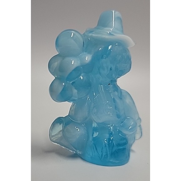 Vintage Mosser Glass Pee Wee‎ Clown G Blue w. Matching All the World Plate - Picture 3 of 7